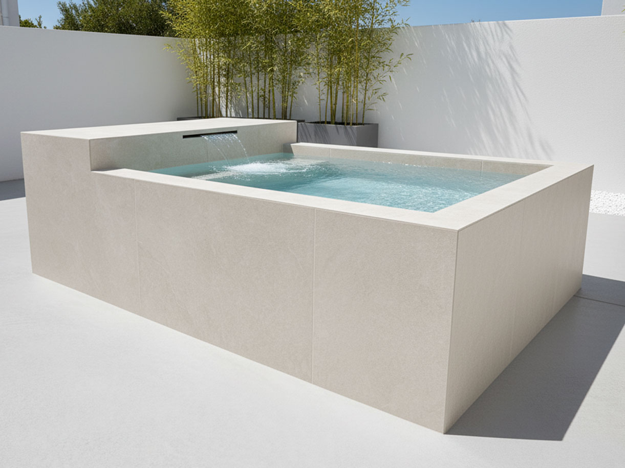 Piscina elevada ligera sin obras