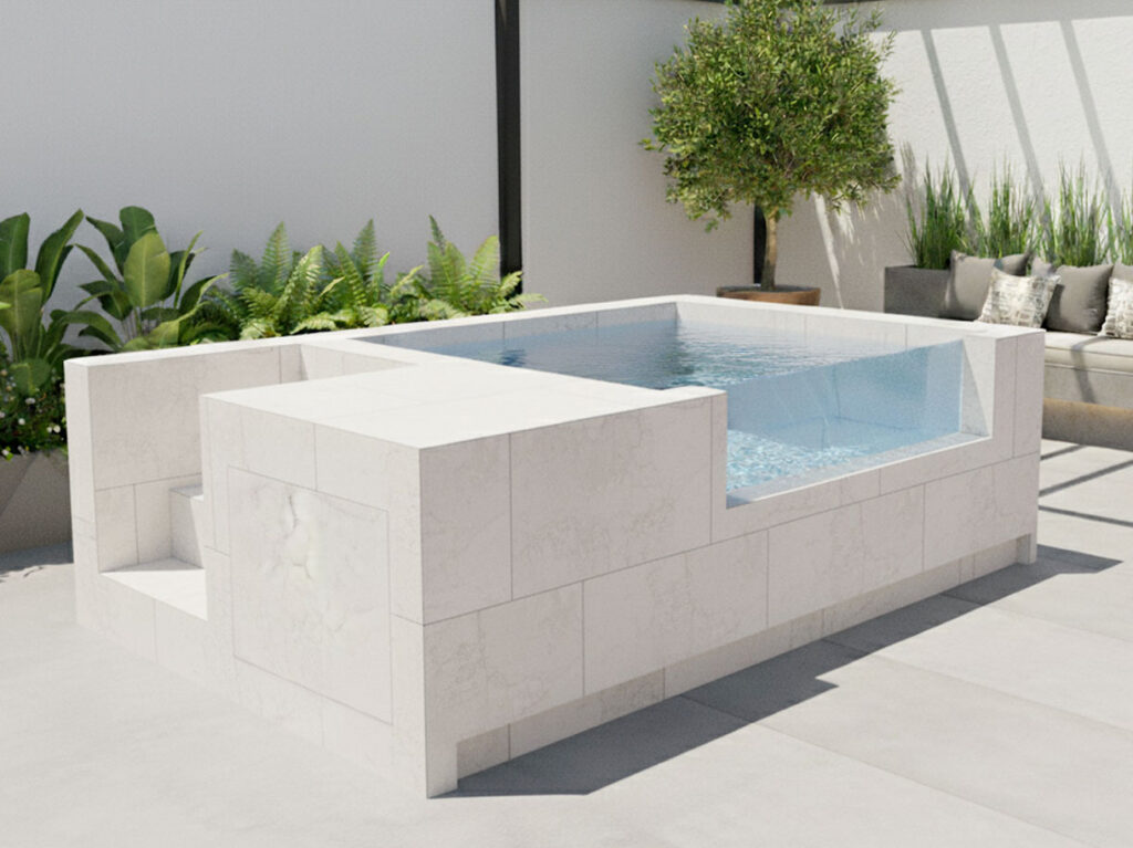 Piscina elevada ligera sin obras