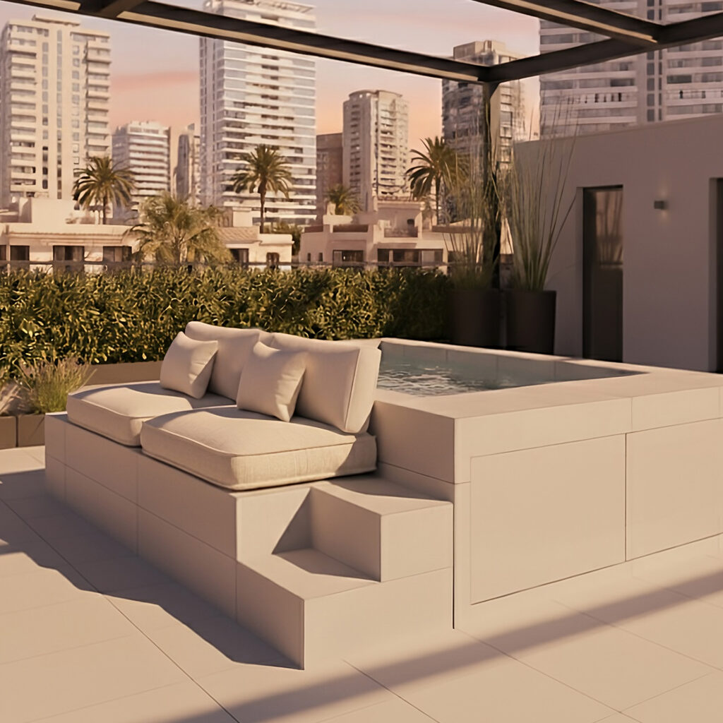 Piscina Alborán elevada ligera sin obras